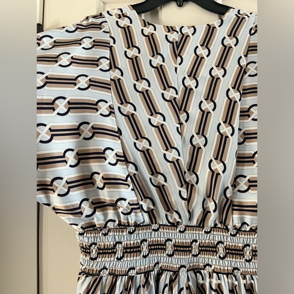 Ann Taylor lined dress.  Excellent condition. Semi-retro print.  Size medium. - Picture 5 of 6